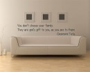You don't Choose Quotes Wall Decal Family Vinyl Art Stickers